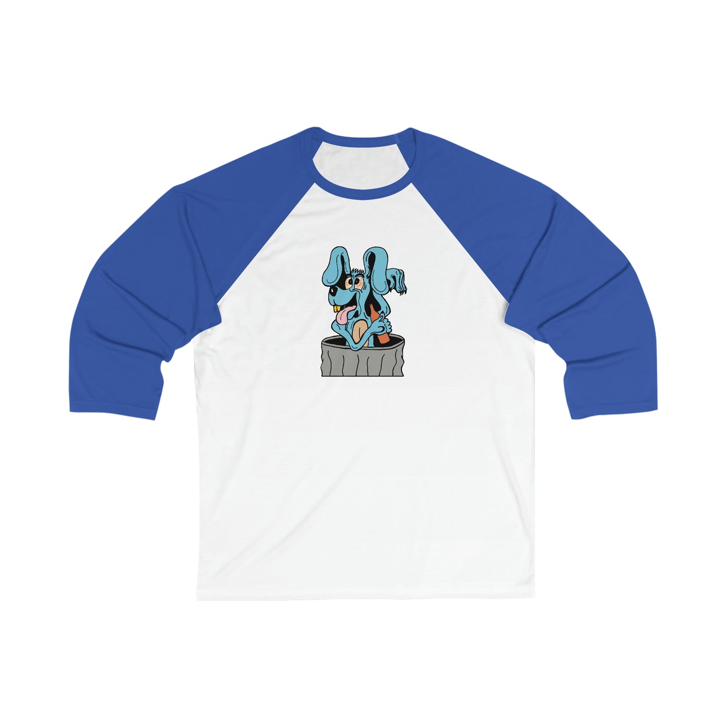 Blue Dog Unisex 3\4 Sleeve Baseball Tee