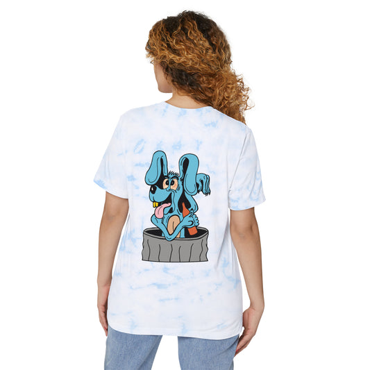 Blue Dog Unisex  FWD Fashion Tie-Dyed T-Shirt