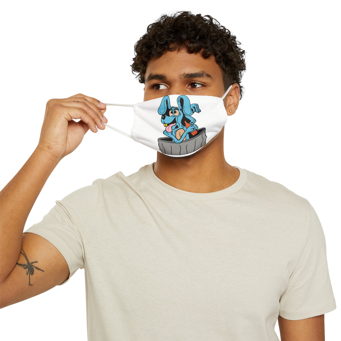 Blue Dog Snug-Fit Fabric Face Mask