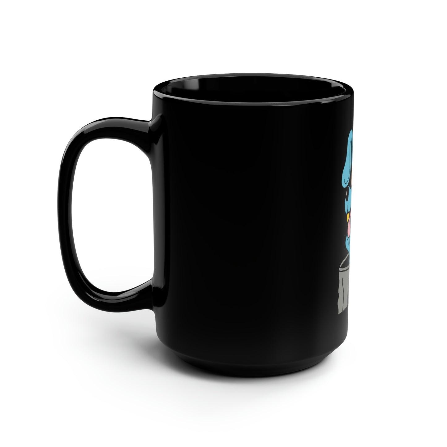 Blue Dog Black Mug, 15oz