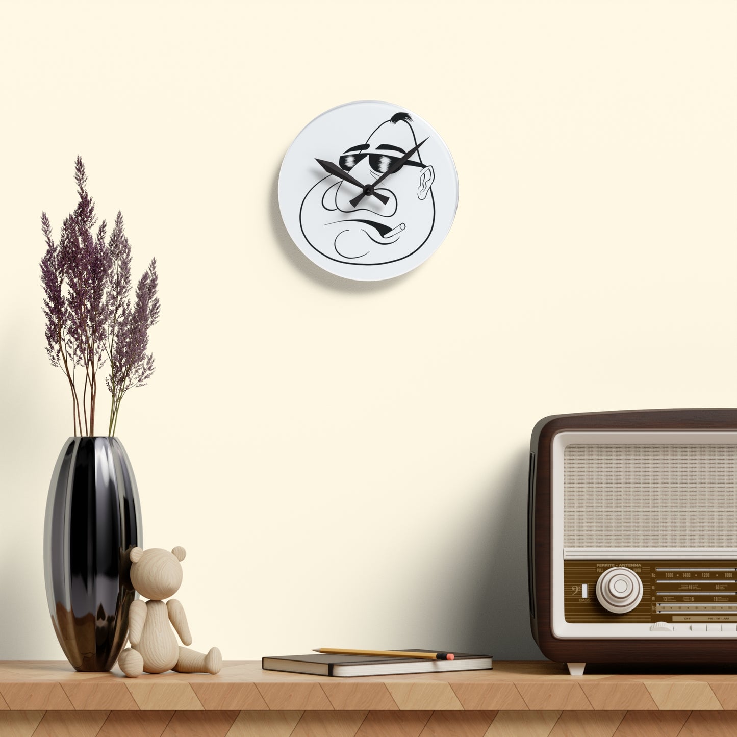 Mr. Kooly Acrylic Wall Clock