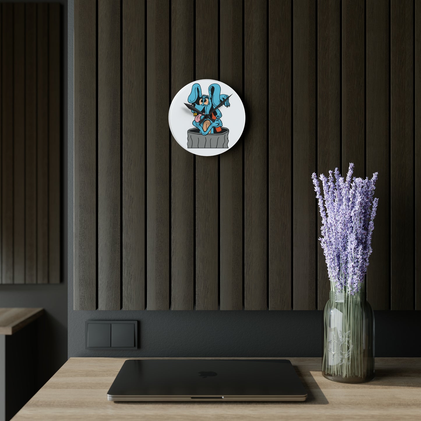 Blue Dog Acrylic Wall Clock