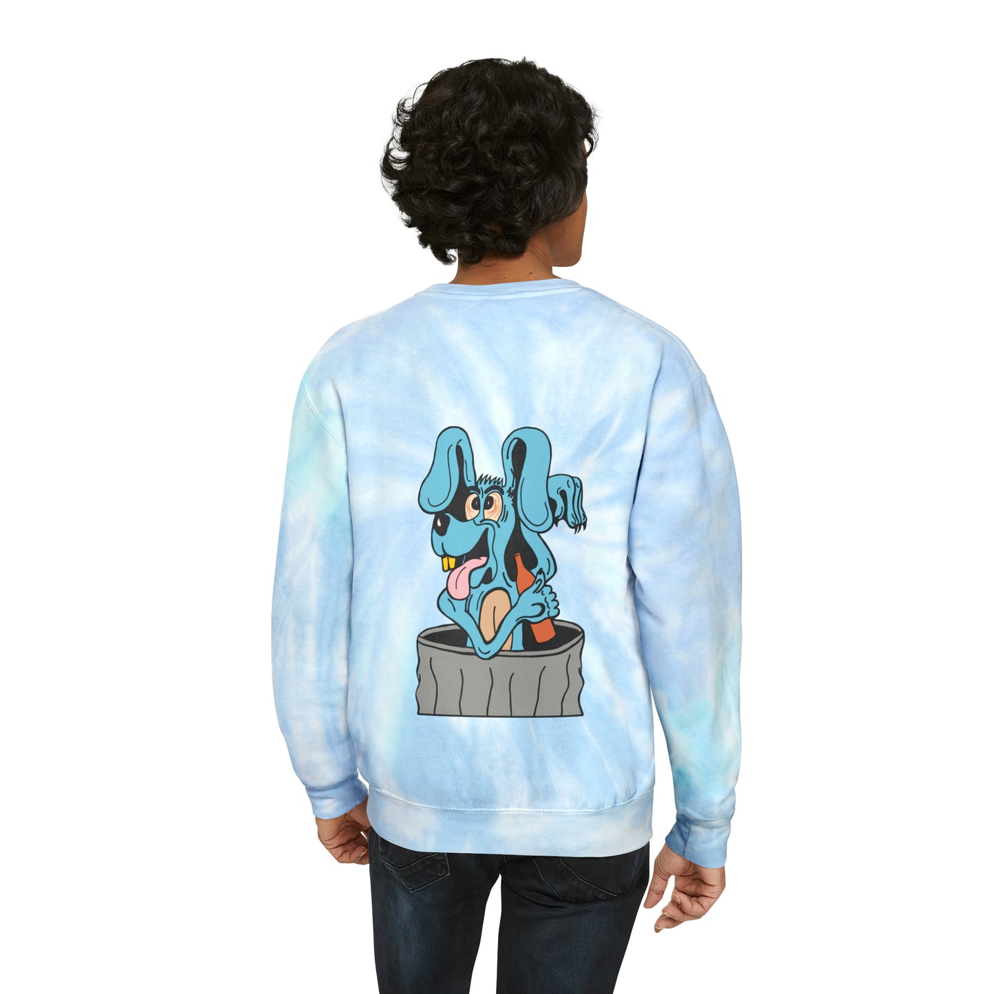 Blue Dog Unisex Tie-Dye Sweatshirt