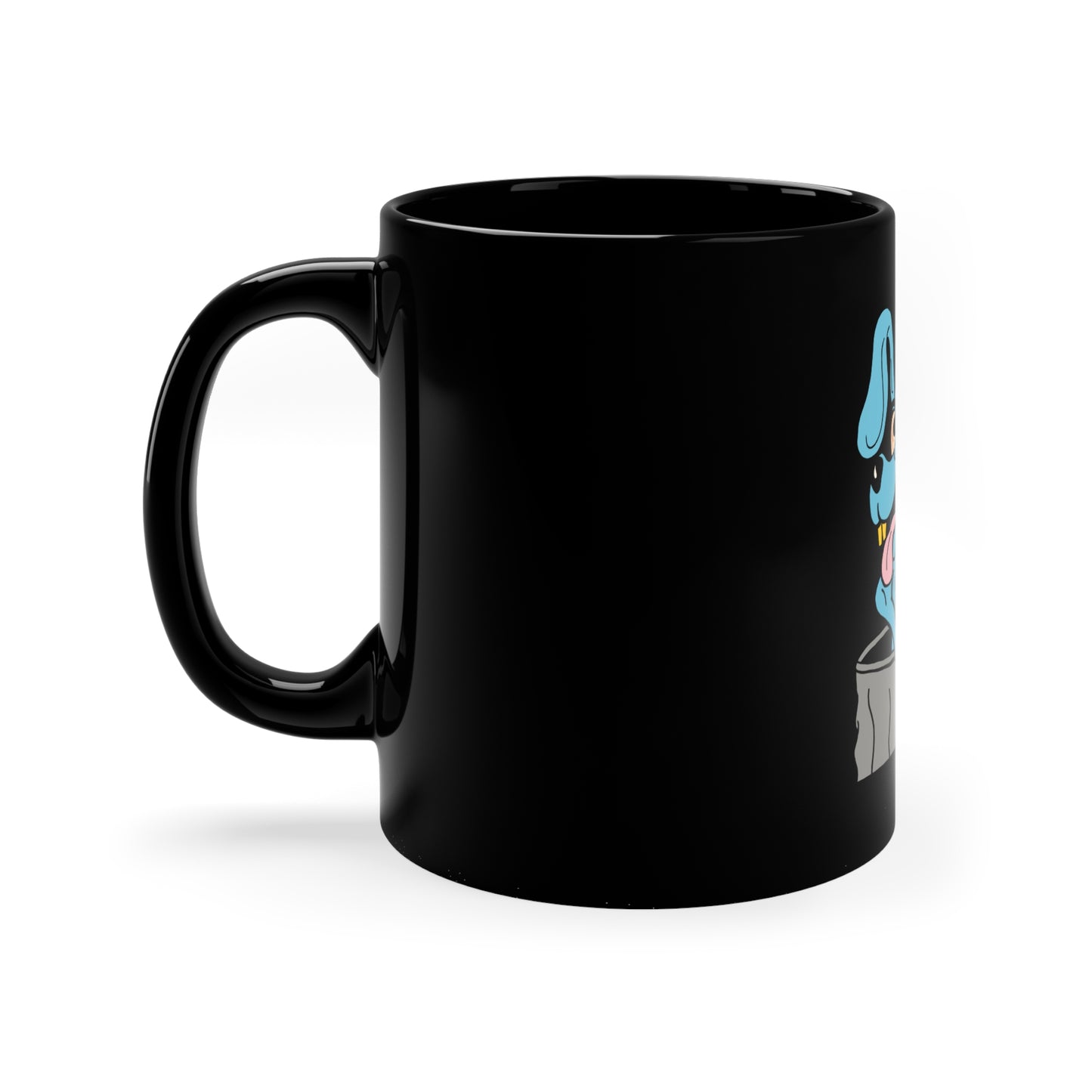 Blue Dog 11oz Black Mug