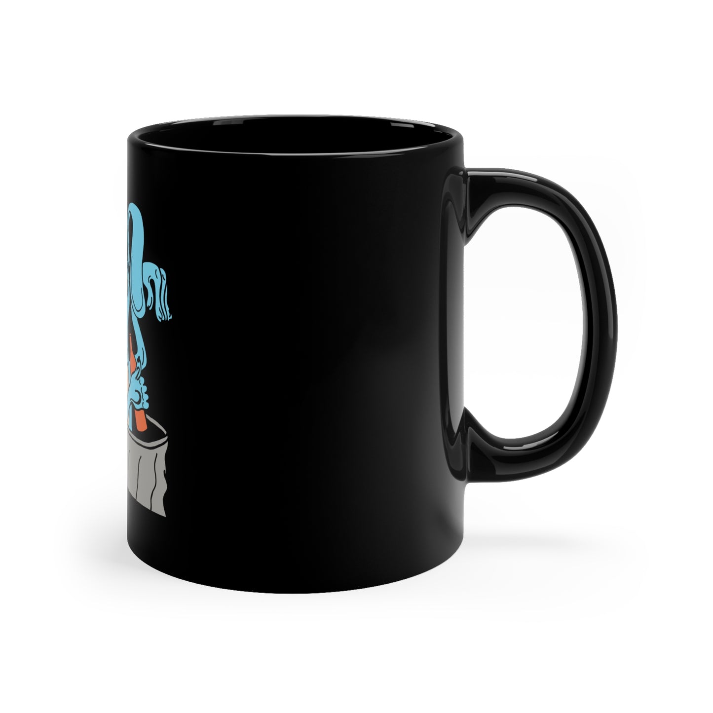 Blue Dog 11oz Black Mug