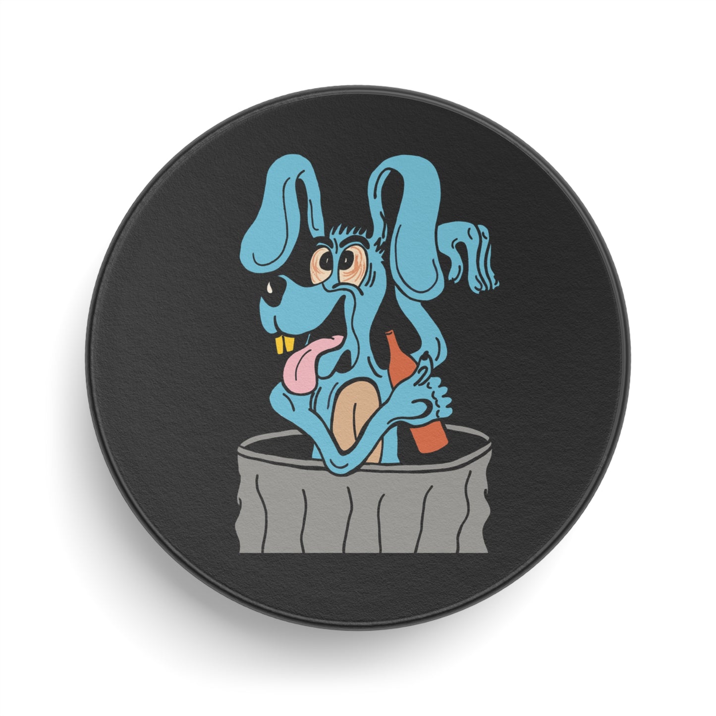 Blue Dog Hockey Puck