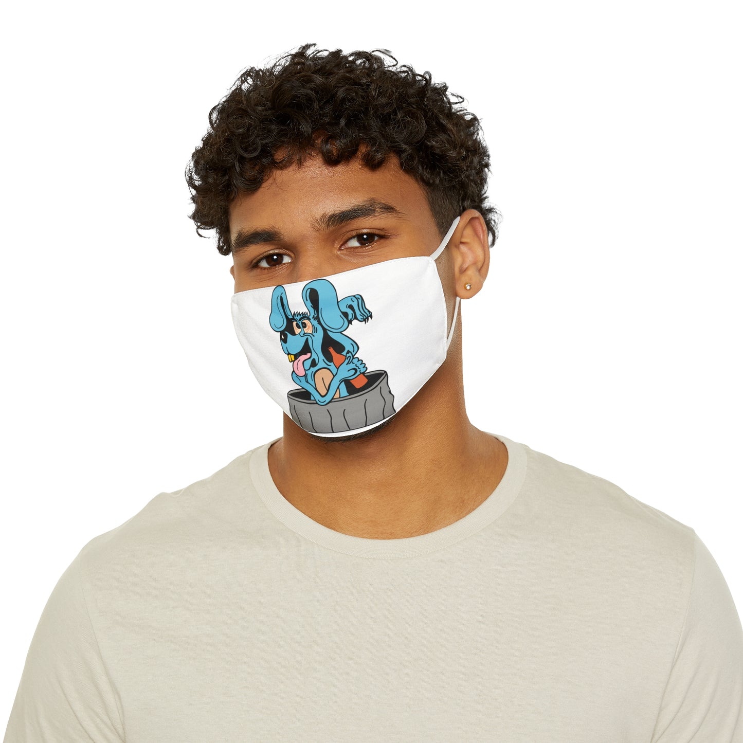 Blue Dog Snug-Fit Fabric Face Mask