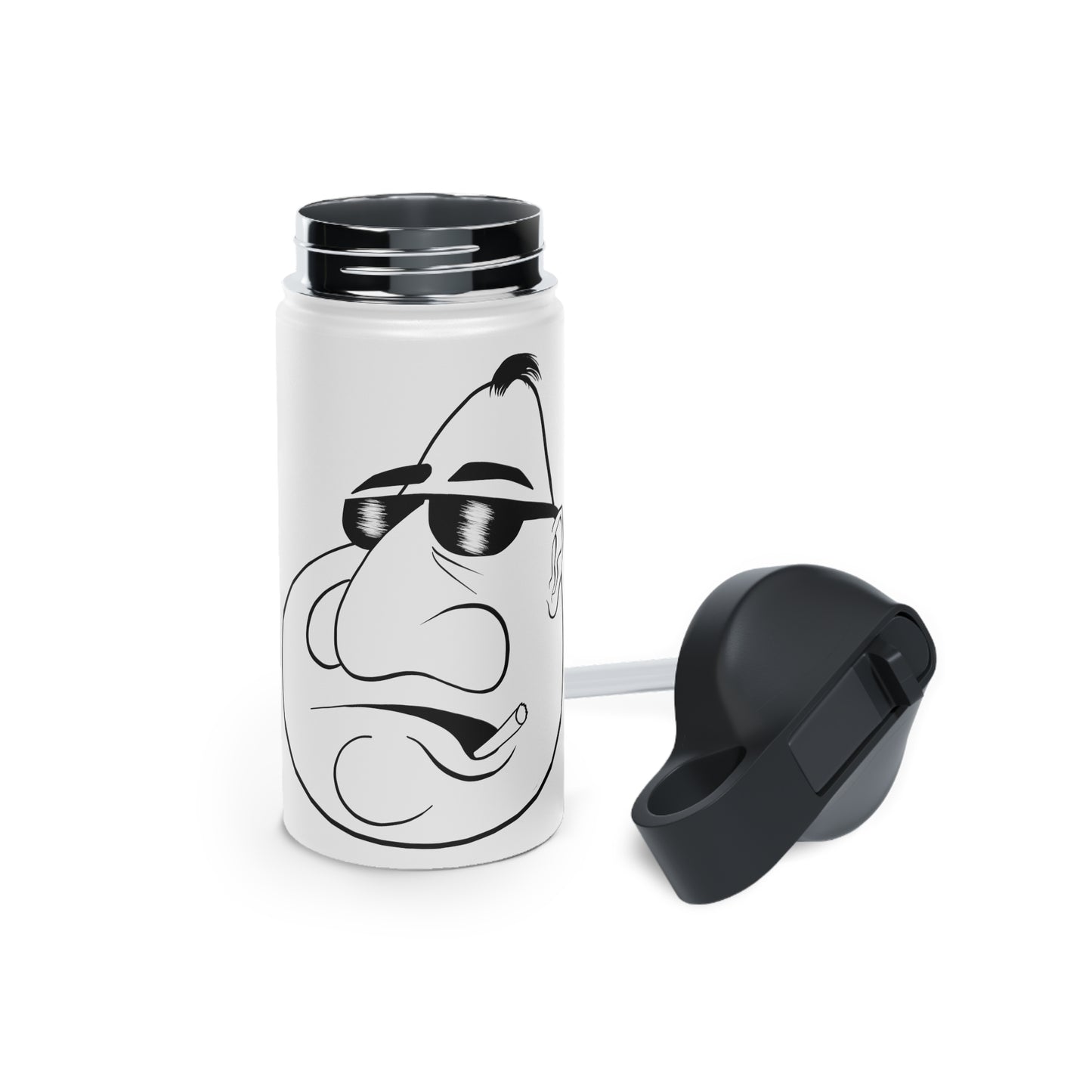 Mr. Kooly Stainless Steel Water Bottle, Standard Lid