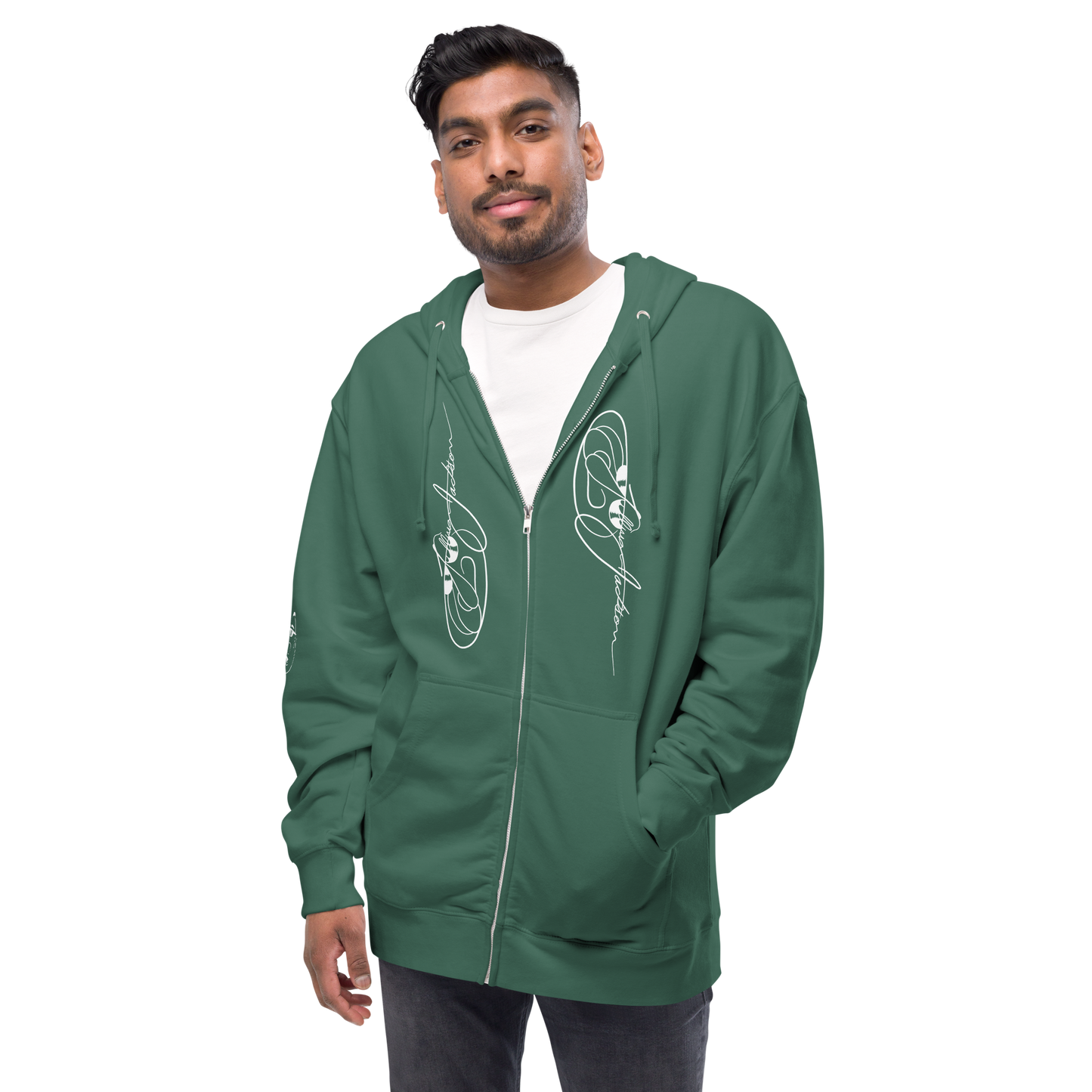 Rock On Unisex fleece zip up hoodie by Koolygear