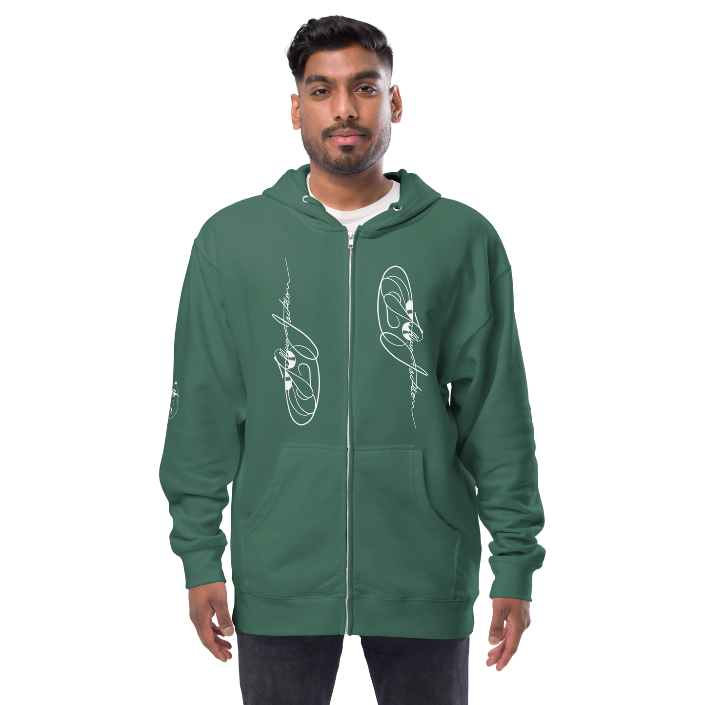 Rock On Unisex fleece zip up hoodie by Koolygear