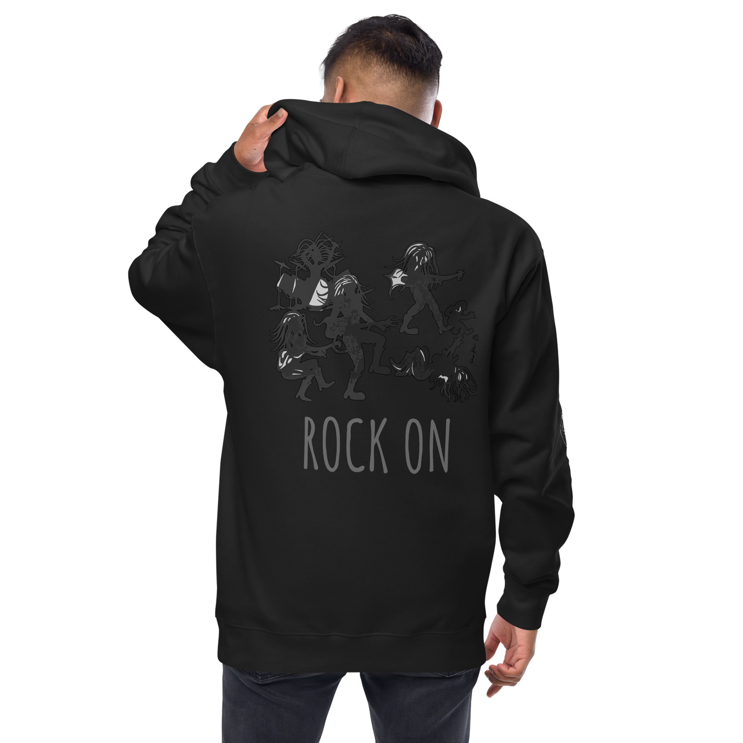 Rock On Unisex fleece zip up hoodie by Koolygear