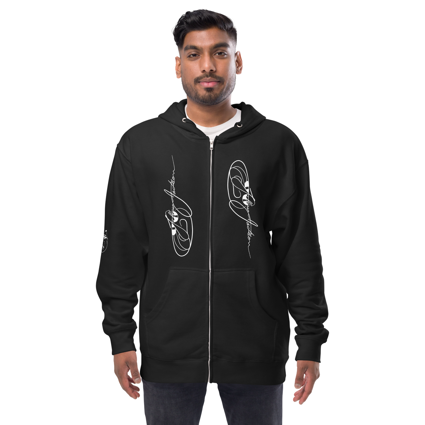 Rock On Unisex fleece zip up hoodie by Koolygear