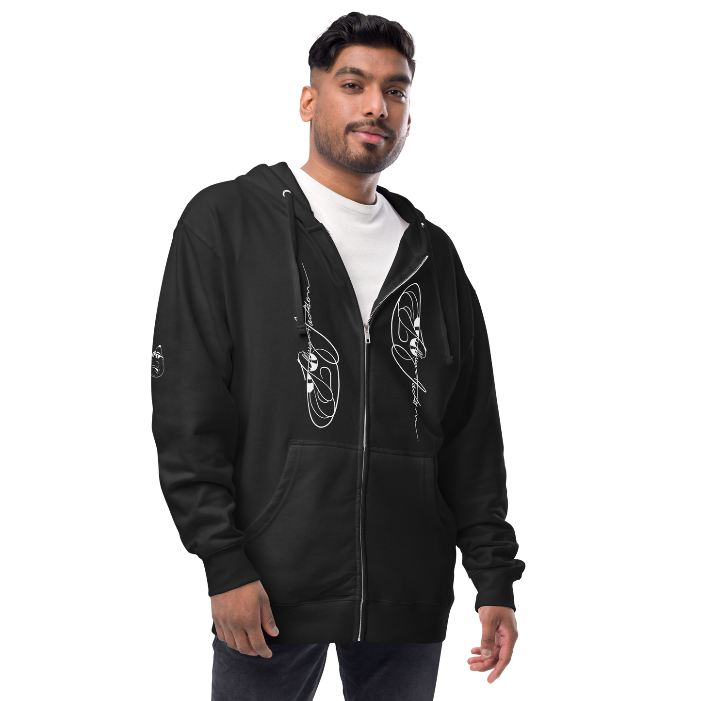 Rock On Unisex fleece zip up hoodie by Koolygear