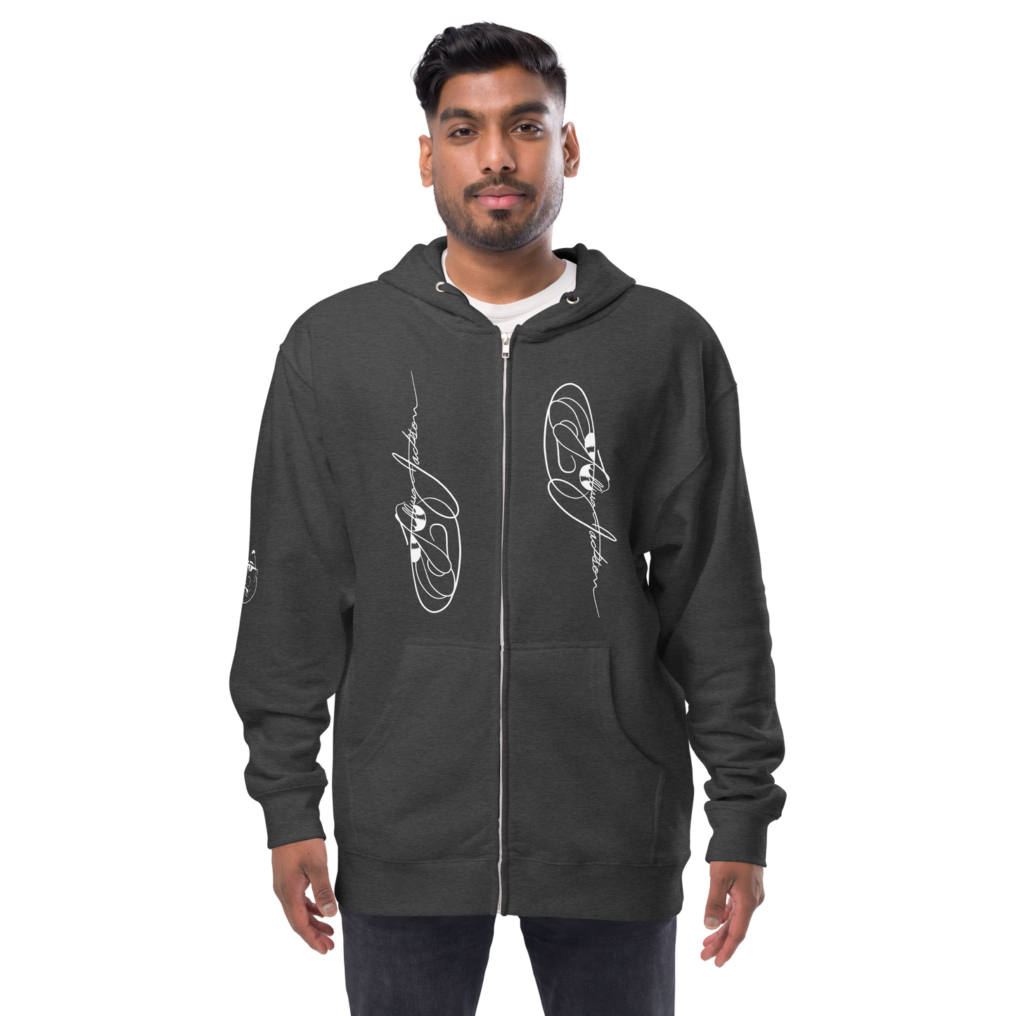 Rock On Unisex fleece zip up hoodie by Koolygear